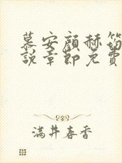 慕安颜赫筠深小说章节免费阅读