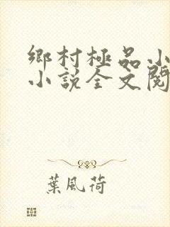 乡村极品小神医小说全文阅读