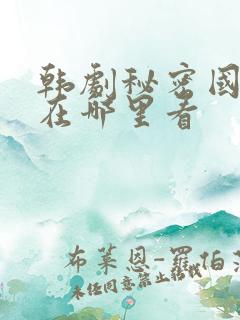 韩剧秘密国语版在哪里看