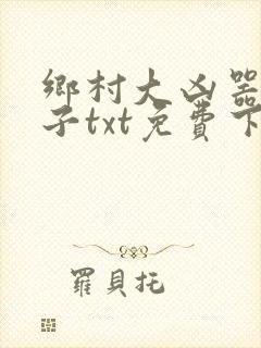 乡村大凶器龙傻子txt免费下载