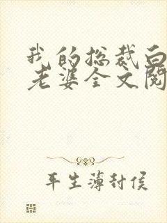 我的总裁白富美老婆全文阅读无删减