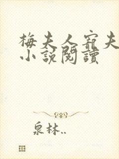梅夫人宠夫日常小说阅读