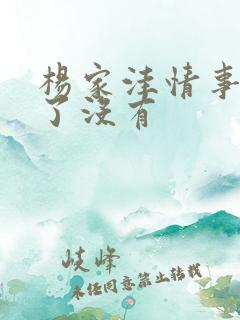 杨家洼情事写完了没有
