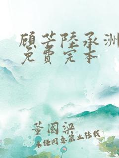 顾芒陆承洲小说免费完本