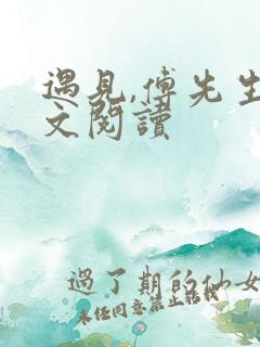 遇见,傅先生全文阅读