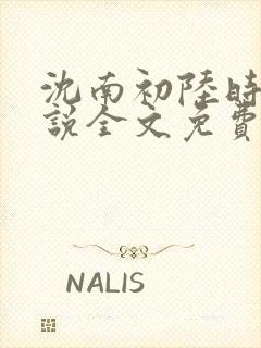 沈南初陆时砚小说全文免费阅读