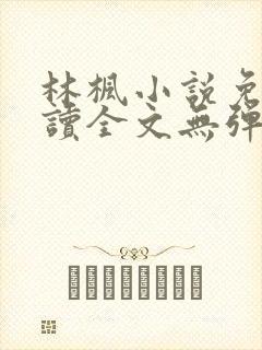 林枫小说免费阅读全文无弹窗