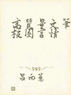 高质量文笔好的校园言情