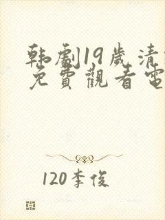韩剧19岁清纯免费观看电视剧大全