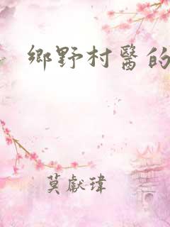 乡野村医的小说