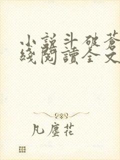 小说斗破苍穹在线阅读全文