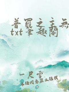 普罗之主无删减txt笔趣阁