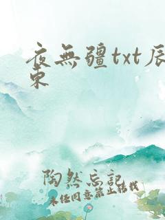 夜无疆txt辰东