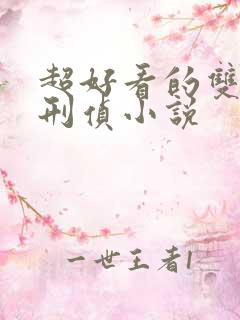 超好看的双男主刑侦小说