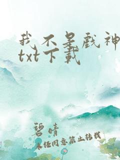 我不是戏神小说txt下载
