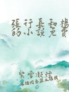 张行长和杨雨婷的小说免费阅读