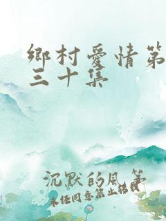 乡村爱情第1部三十集