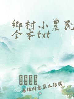 乡村小农民下载全本txt