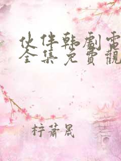 伙伴韩剧电视剧全集免费观看