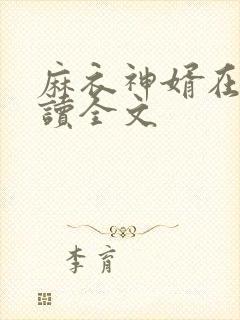 麻衣神婿在线阅读全文