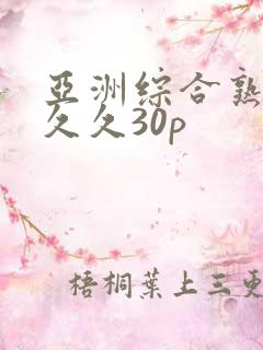 亚洲综合熟女久久久30p