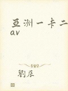 亚洲一卡二不卡av