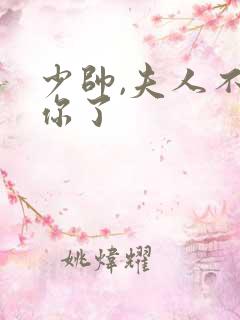少帅,夫人不要你了
