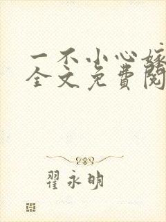 一不小心嫁总裁全文免费阅读