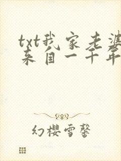 txt我家老婆来自一千年前