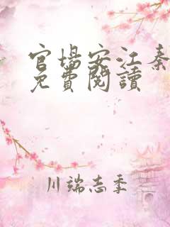 官场安江秦盼儿免费阅读
