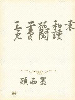 王子枫和袁雯洁免费阅读