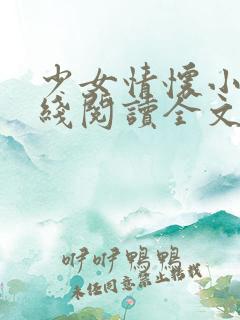 少女情怀小说在线阅读全文