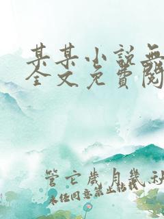 某某小说无弹窗全文免费阅读
