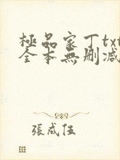 极品家丁txt全本无删减下载
