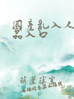 国产乱入人妻精品入口