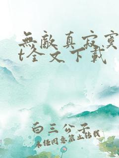 无敌真寂寞txt全文下载