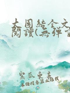 大团结全文免费阅读(无弹窗)