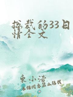 总裁的33日索情全文