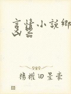 言情小说乡村大凶器