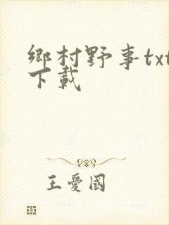 乡村野事txt下载