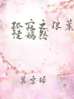 孤寂之狼叶凡司徒嫣然