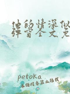 他的情深似海无弹窗全文免费阅读
