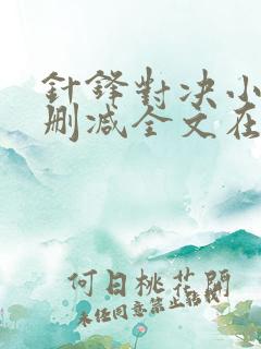 针锋对决小说无删减全文在线阅读