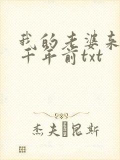 我的老婆来自一千年前txt