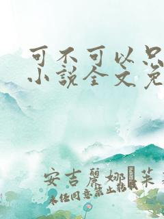 可不可以只温柔小说全文免费阅读