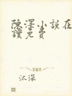 陈泽小说在线阅读免费