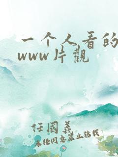 一个人看的高清www片观