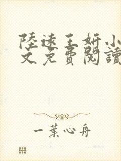 陆远王妍小说全文免费阅读