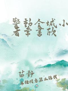 警动全城小说作者常书欣