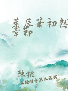 叶辰萧初然更新章节